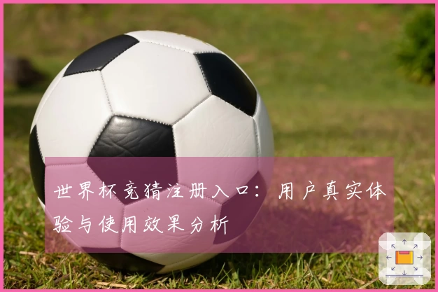 世界杯竞猜注册入口：用户真实体验与使用效果分析